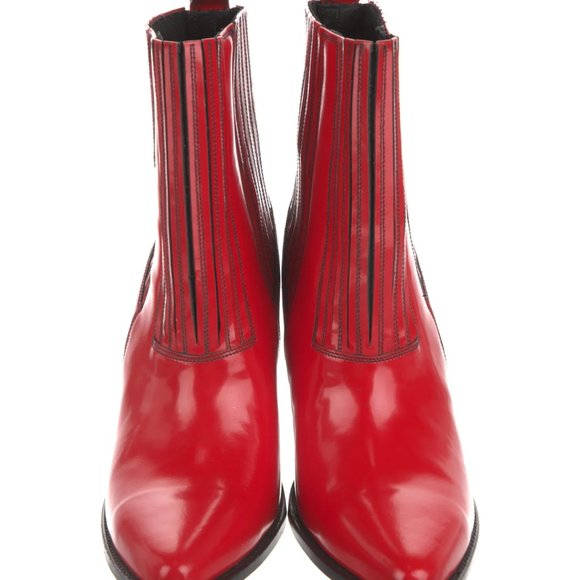 New Valentino Garavani Rockstud Leather Ankle Western Cowboy Boots NWT 10.5 US - Picture 6 of 16